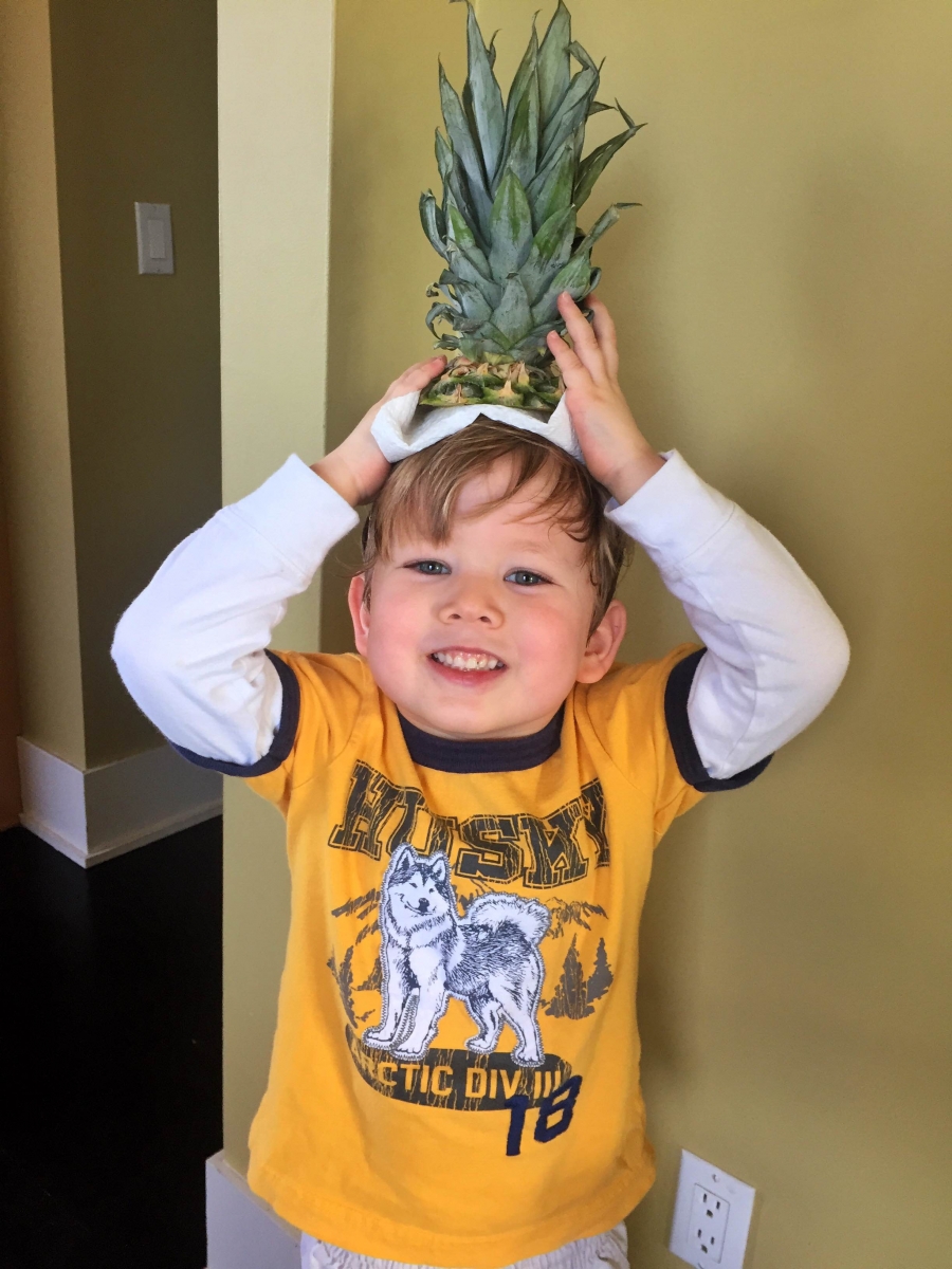 Cook's assistant finds other uses for pineapple. 